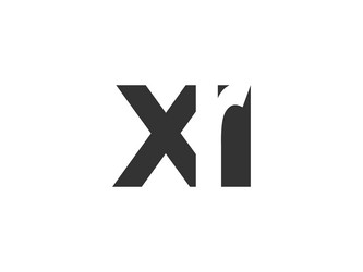 xr creative geometric initial based modern vector image