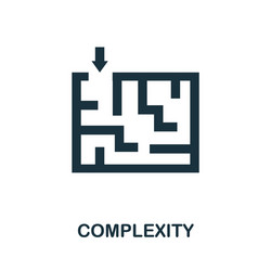 complexity icon simple element from business vector image