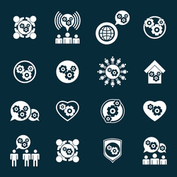 gear system power development and progress theme vector image