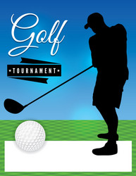 Golf Tournament Flyer Template Vector Image