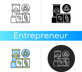 Raw materials black glyph icon Royalty Free Vector Image