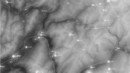 terrain big data visualization futuristic map vector image