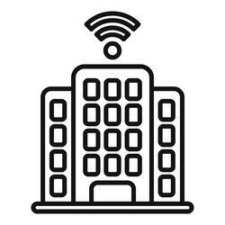 building internet provider icon outline vector image