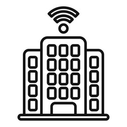 building internet provider icon outline vector