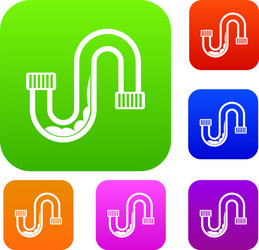 clog in the pipe set collection vector image