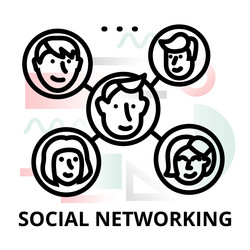 concept of social networking on abstract vector image