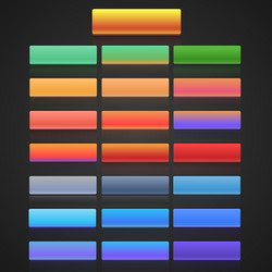 flat user interface set for website vector image