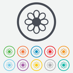 Flower sign icon blossom symbol vector