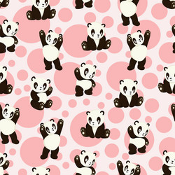 kawaii panda bears cute pandas in various poses vector