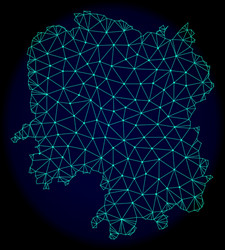 polygonal wire frame mesh abstract map vector image