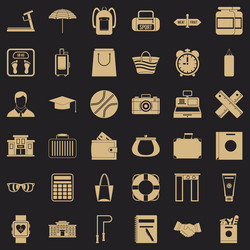 sporting exercise icons set simple style vector image