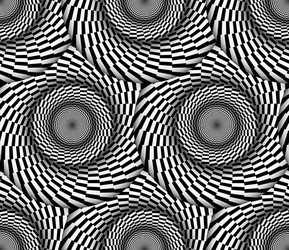 vortex black and white seamless pattern vector image