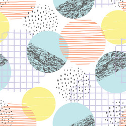 Abstract geometric seamless pattern with circles vector