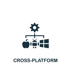 cross-platform icon monochrome simple sign from vector image