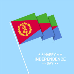 eritrea independence day typographic design vector image