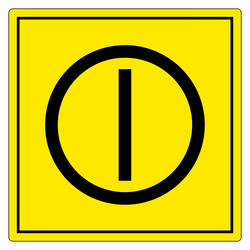 On off push-button symbol sign isolate white Vector Image