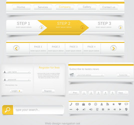 Website Navigation Menu Pack vector image