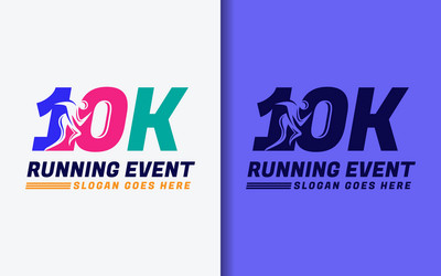 10 k running event symbol fun colorful vector image