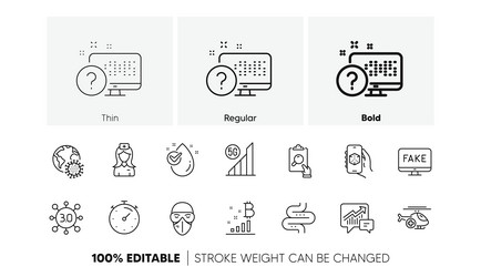 accounting 5g wifi and web3 line icons for web vector image