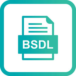 bsdl file document icon vector image