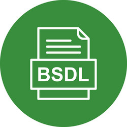 bsdl file document icon vector image