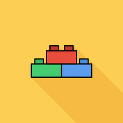 building block icon vector image