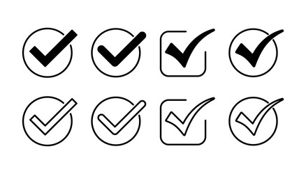 check icon mark list button vector