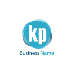 Initial letter kp logo template design Royalty Free Vector