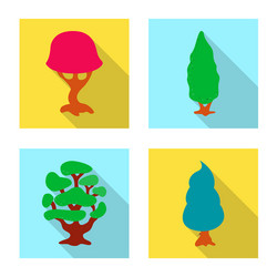 Isolated object of tree and nature logo set vector