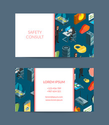 isometric data and computer safety icons vector image