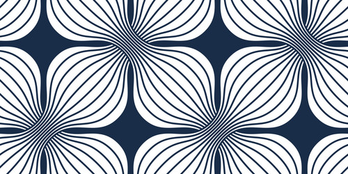 linear geometric flowers seamless pattern tiling vector image