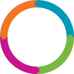 segmented circles from 2 to 20 parts circular vector image