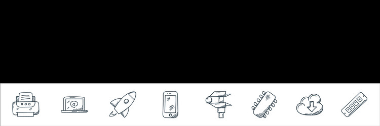 technology line icons linear set quality vector image