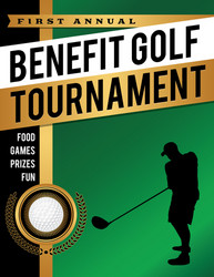 Golf Tournament Flyer Template Vector Image