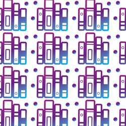 pattern with books and dots on white background vector image