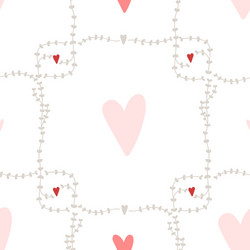 seamless pattern with square wreath elements vector image