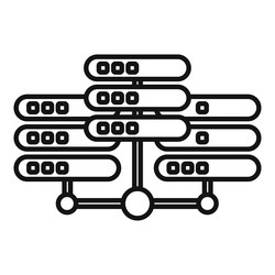 server data internet icon outline local vector image