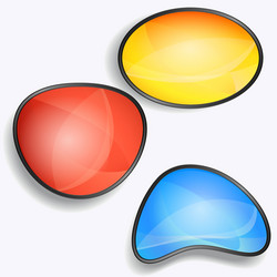 set of colorful glossy buttons vector image