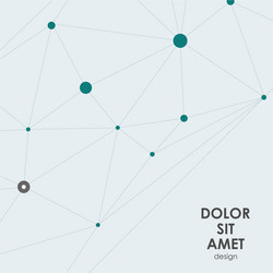 abstract polygonal with connecting dots and lines vector image