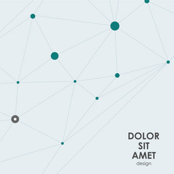 abstract polygonal with connecting dots and lines vector