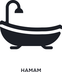 black hamam isolated icon simple element from vector image