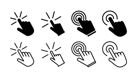 click icon cursor pointer sign vector image