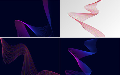 collection of geometric minimal lines pattern set vector image