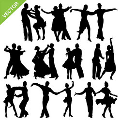 Dancing Silhouettes - Party Scene Vector Image