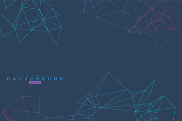 geometric abstract background with connected line vector image