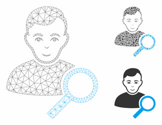 user search mesh carcass model and triangle vector image