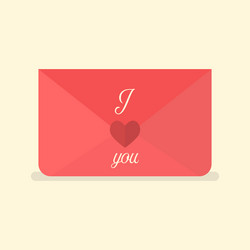 Valentines love letter vector