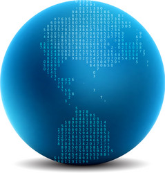 Binary Globe vector image