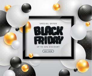 black friday sale poster vector