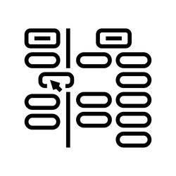 card sorting ux ui design line icon vector image